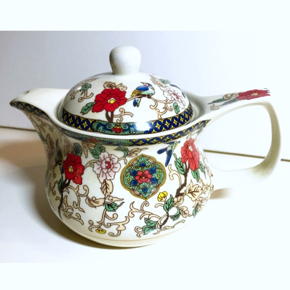 NWOT FLORAL PORCELAIN TEA POT - Picture 2 of 3